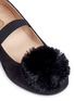 Detail View - Click To Enlarge - AQUAZZURA - 'Powder Puff Ballet Baby' suede kids flats