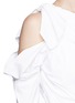 Detail View - Click To Enlarge - MONSE - Ruched poplin one-shoulder top