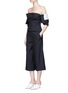 Figure View - Click To Enlarge - MONSE - Stripe wool culottes