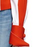 Detail View - Click To Enlarge - MONSE - Wraparound sash tie stripe crepe top