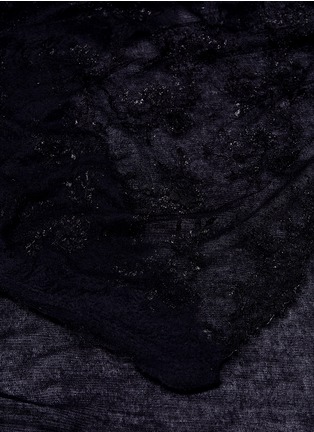 Detail View - Click To Enlarge - FRANCO FERRARI - BRUSHED LACE PANEL SHIMMER KNIT SCARF