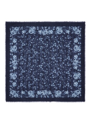 Main View - Click To Enlarge - FRANCO FERRARI - 'Tarth' rose print stripe wool-silk scarf