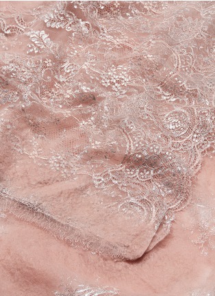 Detail View - Click To Enlarge - FRANCO FERRARI - Floral lace cashmere felt scarf