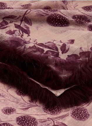 Detail View - Click To Enlarge - FRANCO FERRARI - 'Azeglio' fox fur bordered cashmere scarf