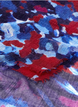 Detail View - Click To Enlarge - FRANCO FERRARI - 'Evans Wash' camouflage print wool-cashmere scarf