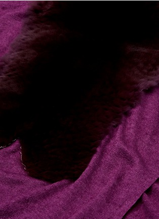 Detail View - Click To Enlarge - FRANCO FERRARI - 'Pan di Zaucchero' Orylag fur trim cashmere-silk scarf