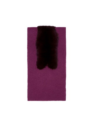 Main View - Click To Enlarge - FRANCO FERRARI - 'Pan di Zaucchero' Orylag fur trim cashmere-silk scarf