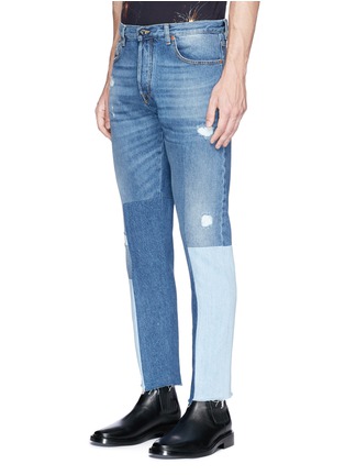 Front View - Click To Enlarge - VALENTINO GARAVANI - 'Chino' patchwork jeans