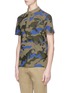 Front View - Click To Enlarge - VALENTINO GARAVANI - Camouflage print polo shirt