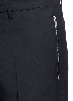 Detail View - Click To Enlarge - VALENTINO GARAVANI - Zip pocket wool-mohair pants