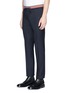 Front View - Click To Enlarge - VALENTINO GARAVANI - Pintucked wool-mohair jogging pants