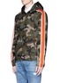 Front View - Click To Enlarge - VALENTINO GARAVANI - Stripe sleeve camouflage print windbreaker jacket