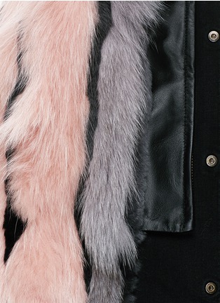 Detail View - Click To Enlarge - MR & MRS ITALY - Raccoon fur hood fox fur mini parka