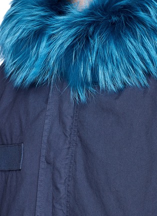 Detail View - Click To Enlarge - MR & MRS ITALY - Raccoon fur hood fox mini parka