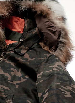  - MR & MRS ITALY - Fur trim camouflage padded bomber jacket