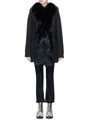 Main View - Click To Enlarge - MR & MRS ITALY - 'Zarina' fox fur trim hooded mini parka
