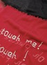 Detail View - Click To Enlarge - FALIERO SARTI - 'Toccami' slogan embroidery wool blend scarf