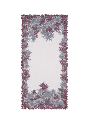 Main View - Click To Enlarge - FALIERO SARTI - 'Cartesia' floral embroidered border wool blend scarf