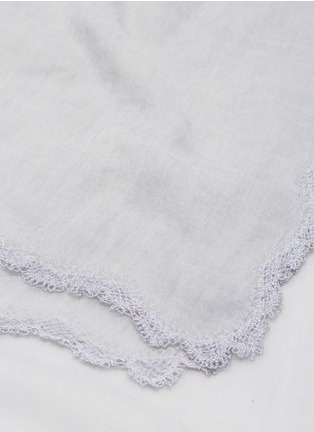 Detail View - Click To Enlarge - FALIERO SARTI - 'Bertha' lace trim wool blend scarf