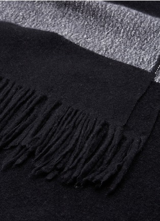 Detail View - Click To Enlarge - FALIERO SARTI - 'Sampy' cutout stripe wool-cashmere check plaid scarf