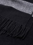 Detail View - Click To Enlarge - FALIERO SARTI - 'Sampy' cutout stripe wool-cashmere check plaid scarf