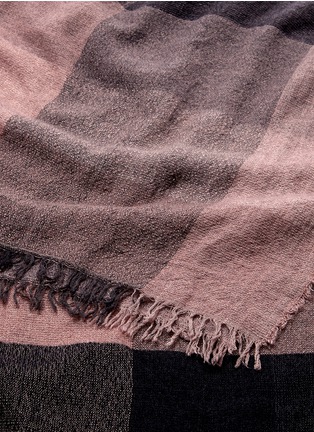 Detail View - Click To Enlarge - FALIERO SARTI - 'Marella' colourblock check virgin wool blend scarf