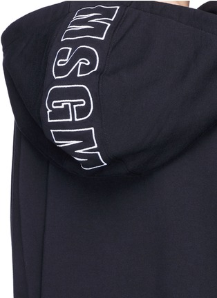 Detail View - Click To Enlarge - MSGM - Logo embroidered hoodie dress