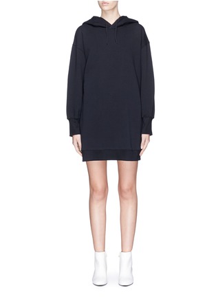 Main View - Click To Enlarge - MSGM - Logo embroidered hoodie dress