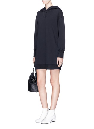 Figure View - Click To Enlarge - MSGM - Logo embroidered hoodie dress