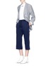 Figure View - Click To Enlarge - MSGM - Logo stripe cropped sweatpants