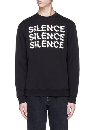 Main View - Click To Enlarge - MC Q - 'Triple Silence' print sweatshirt