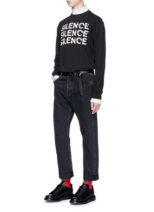 Figure View - Click To Enlarge - MC Q - 'Triple Silence' print sweatshirt