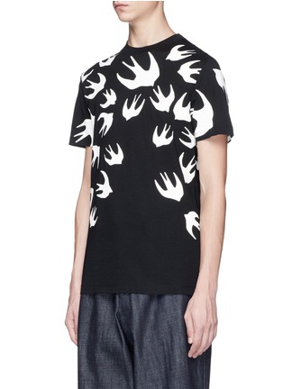 Front View - Click To Enlarge - MC Q - 'Swallow Swarm' print T-shirt