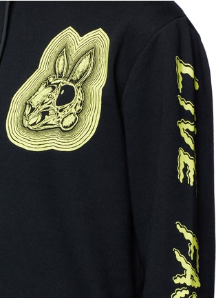 Detail View - Click To Enlarge - MC Q - 'Bunny Be Here Now' print hoodie