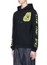 Front View - Click To Enlarge - MC Q - 'Bunny Be Here Now' print hoodie
