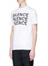 Front View - Click To Enlarge - MC Q - 'Triple Silence' print T-shirt