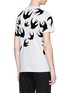 Back View - Click To Enlarge - MC Q - 'Swallow Swarm' velvet flock print T-shirt