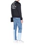 Figure View - Click To Enlarge - VALENTINO GARAVANI - x Jamie Reid button sleeve slogan print sweatshirt