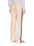 Back View - Click To Enlarge - VALENTINO GARAVANI - Contrast outseam virgin wool twill pants