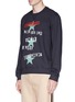 Front View - Click To Enlarge - VALENTINO GARAVANI - x Jamie Reid slogan star print sweatshirt