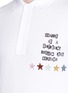 Detail View - Click To Enlarge - VALENTINO GARAVANI - x Jamie Reid slogan star patch polo shirt