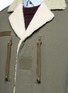 Detail View - Click To Enlarge - VALENTINO GARAVANI - x Jamie Reid slogan print lambskin shearling collar coat