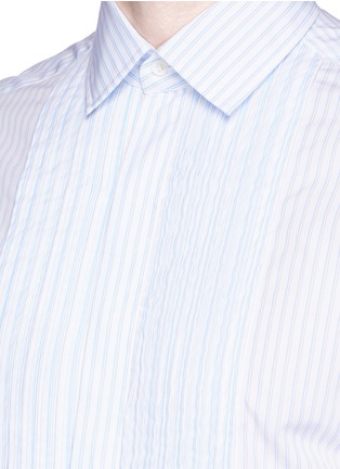 Detail View - Click To Enlarge - VALENTINO GARAVANI - Pleated bib stripe shirt
