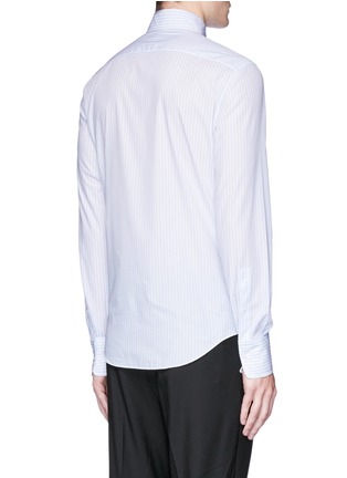 Back View - Click To Enlarge - VALENTINO GARAVANI - Pleated bib stripe shirt