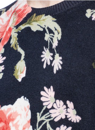 Detail View - Click To Enlarge - MC Q - 'Thrift Store Florals' print wool sweater
