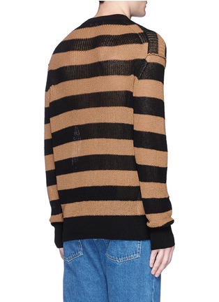 Back View - Click To Enlarge - MC Q - Stripe cotton-linen sweater