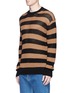 Front View - Click To Enlarge - MC Q - Stripe cotton-linen sweater