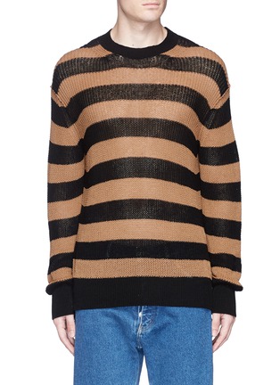 Main View - Click To Enlarge - MC Q - Stripe cotton-linen sweater