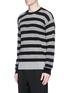 Front View - Click To Enlarge - MC Q - Metallic stripe sweater