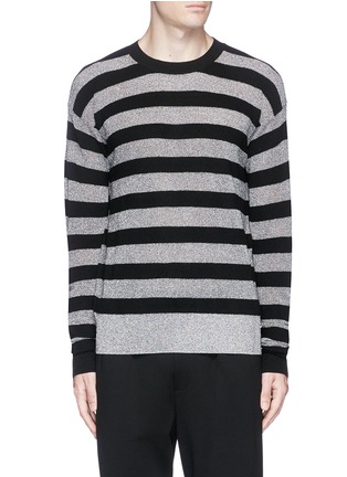 Main View - Click To Enlarge - MC Q - Metallic stripe sweater